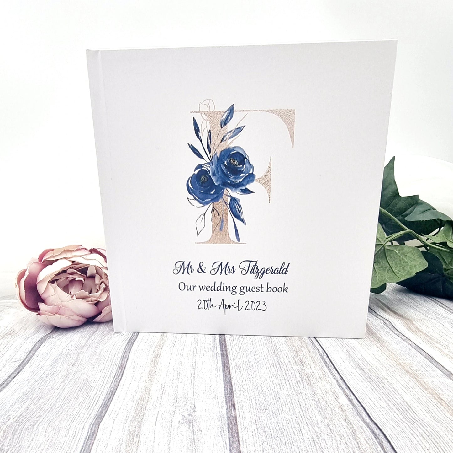 Wedding Guest Book & Sign Bundle - Navy Gold Design