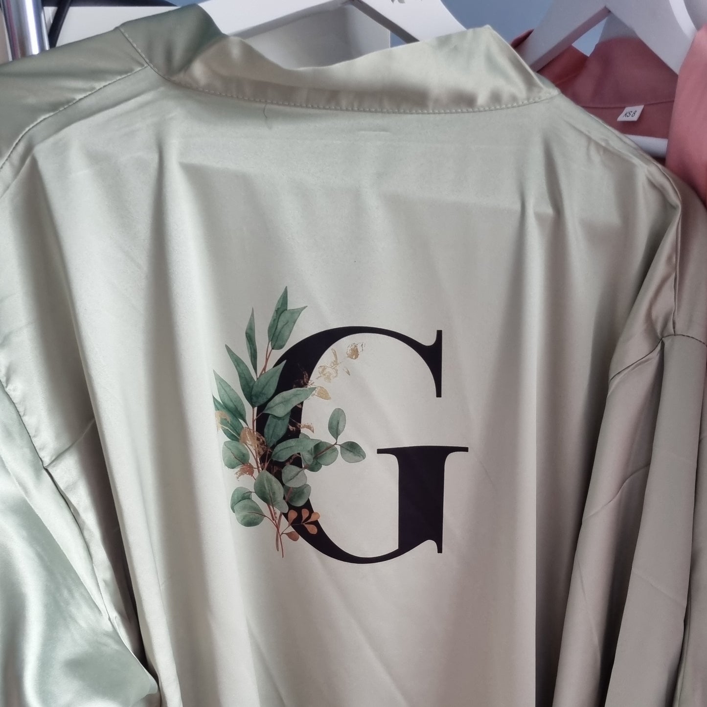 Sage Green Robe With Letter G