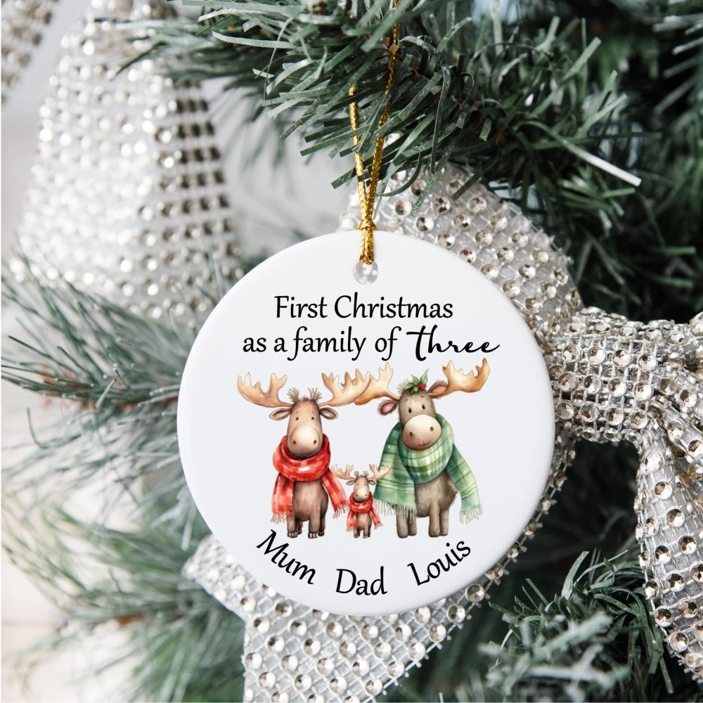 First Christmas as a Family of Three Decoration