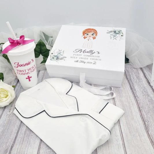 First Communion Gift Set with box & pyjamas