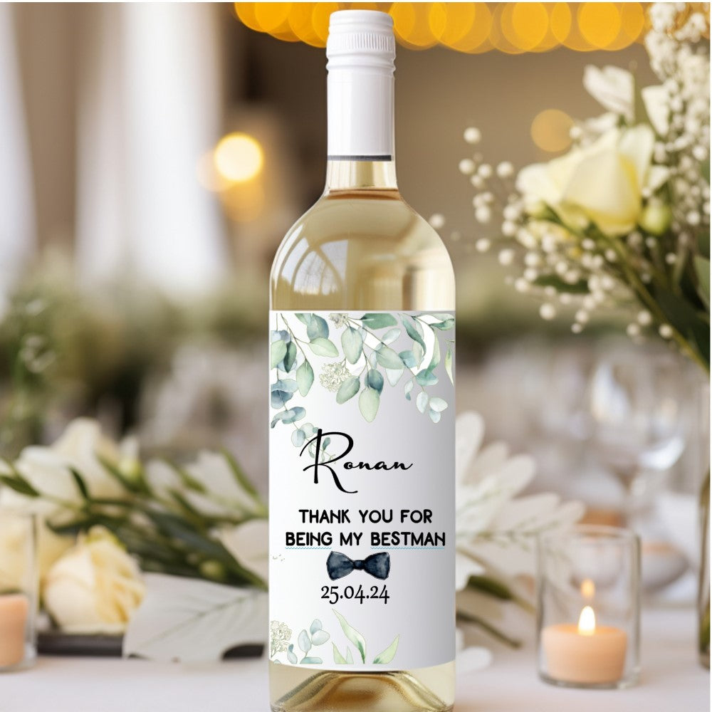 Personalised Wine Bottle Labels for Grooms