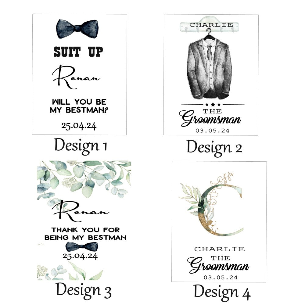 Personalised Wine Bottle Labels for Grooms