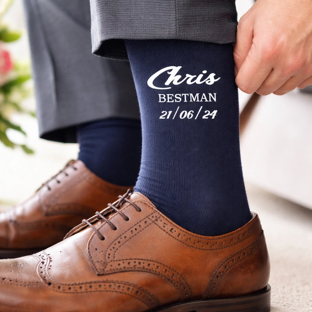Personalised Groom & Groomsmen Socks | Wedding Party Gifts Ireland – Carol  | Claire