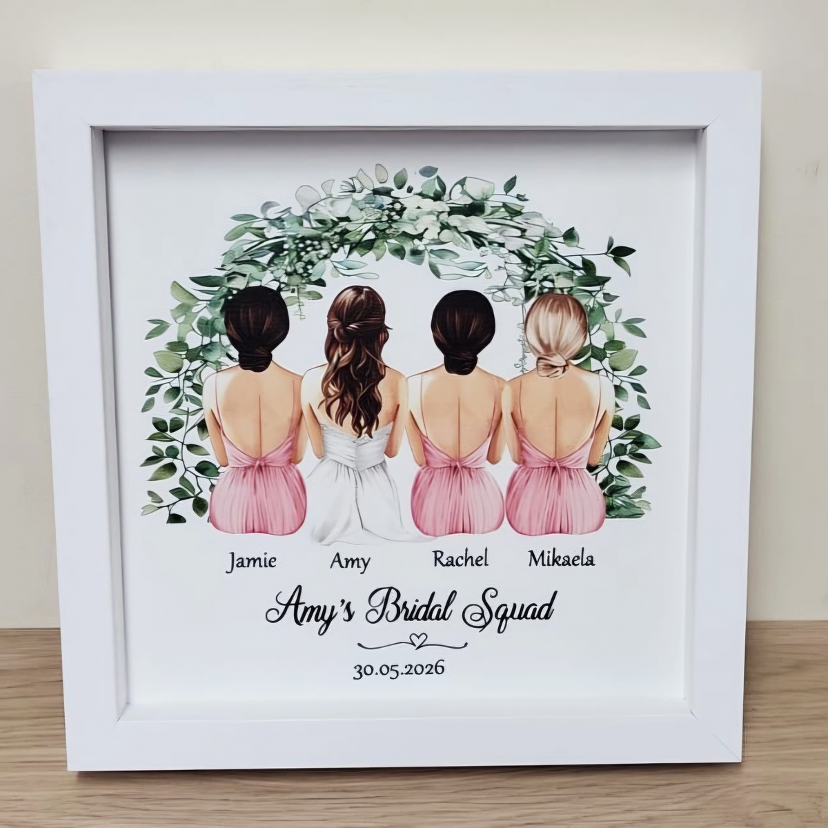 Handmade in Ireland | 10” Wooden Frame with Glass Panel | Custom Hair Dress Colours