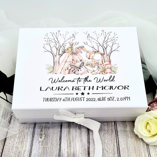 Woodland Animals Baby Keepsake Box