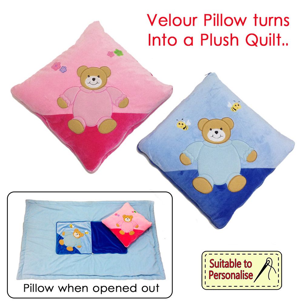 Personalised Baby Quillow - Blue