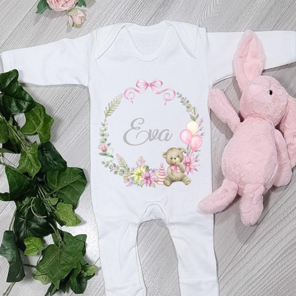 Baby wreath babygro