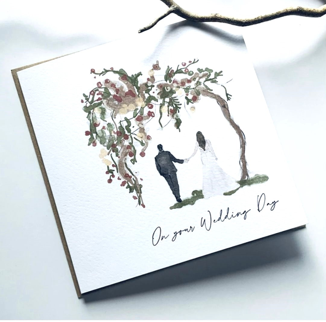 On your wedding day hand Made Card