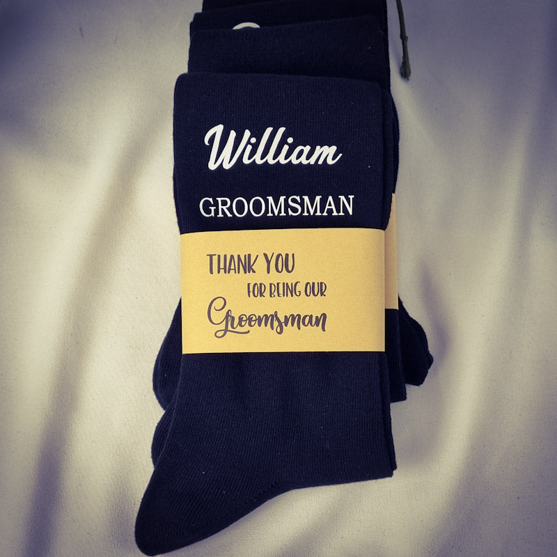 In case of cold feet personalised socks for your groom and groom party