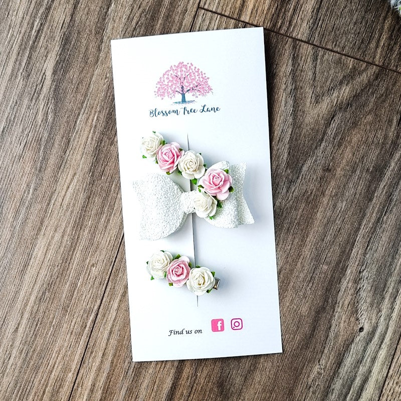 Flowergirl Hair bow set