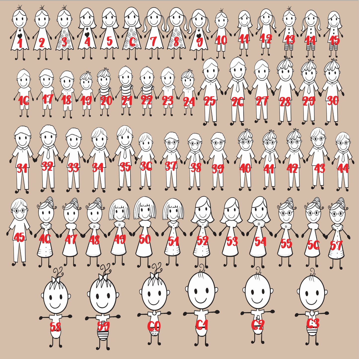 Stick Family Frame