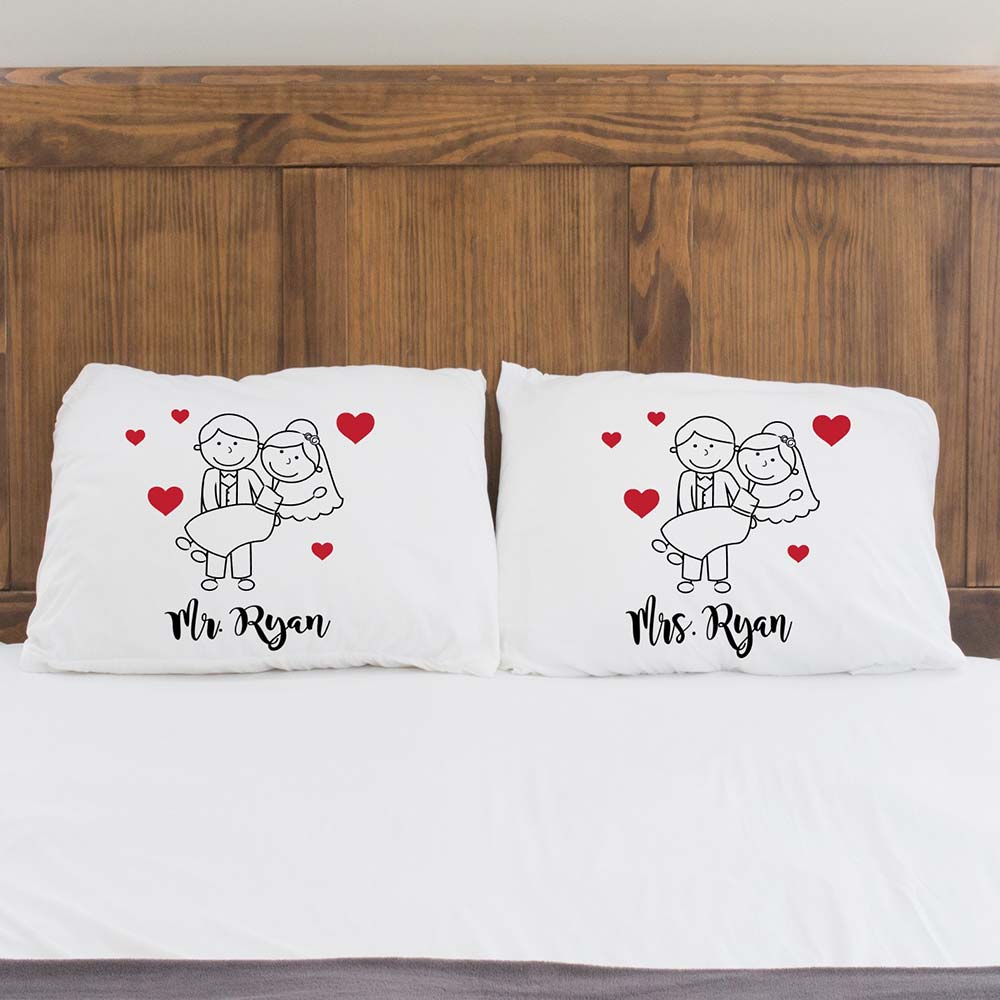 Bride and groom clearance pillowcases