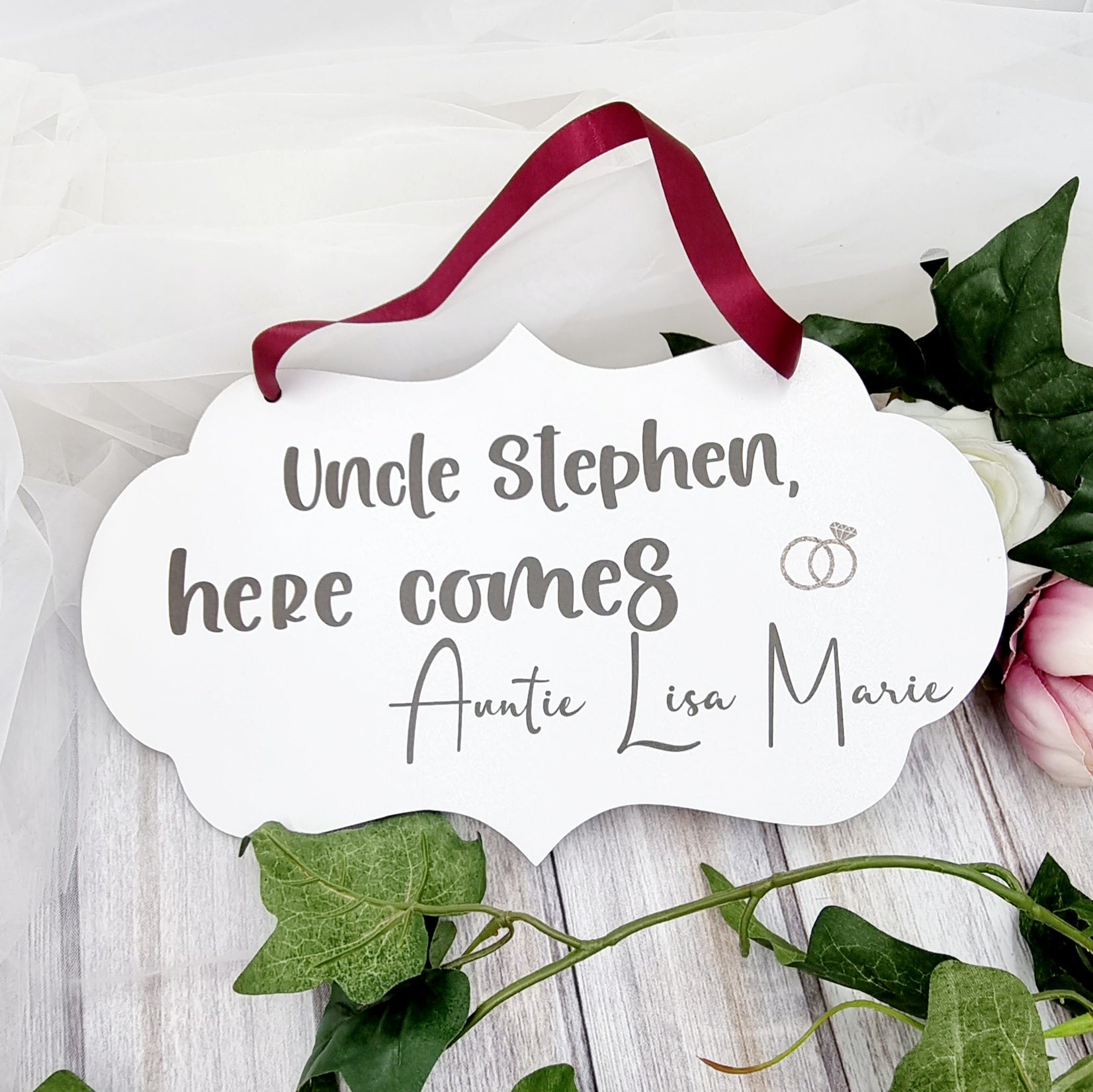 Wedding plaques for page hot sale boy