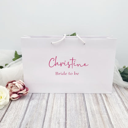 Personalised Bride Gift Bag with Name – Wedding & Hen Party Gift Ireland