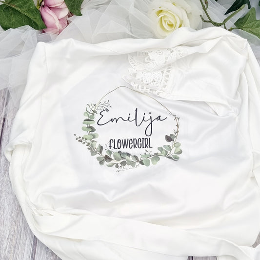 White Flowergirl robe Emilija