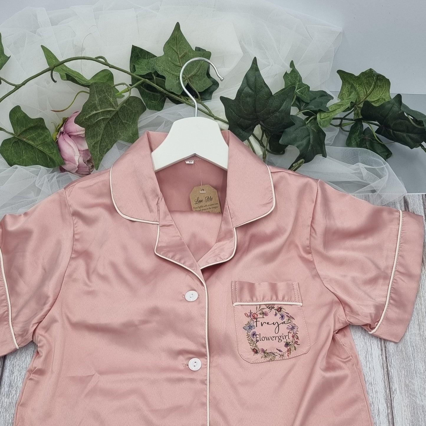 Dusty Rose Flowergirl Pyjamas Freya