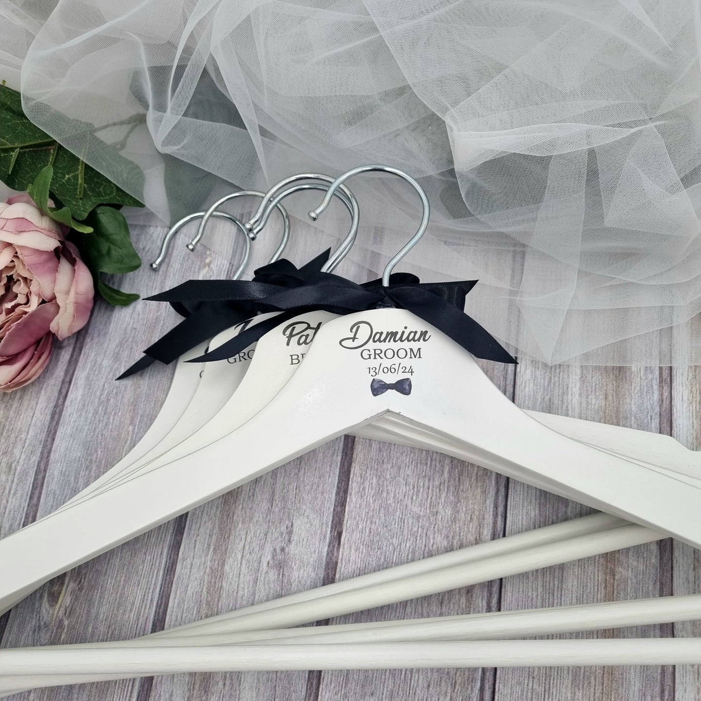 Personalised Groom Wedding Hangers 