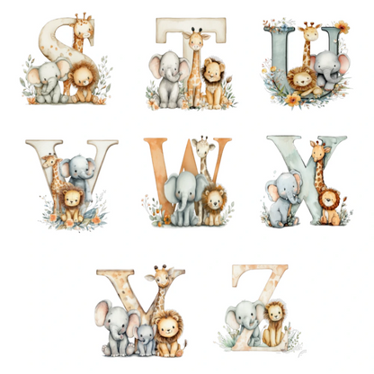 Options for animal letters S - Z