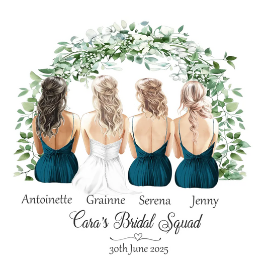 Personalised Bride and Bridesmaids Memory Box