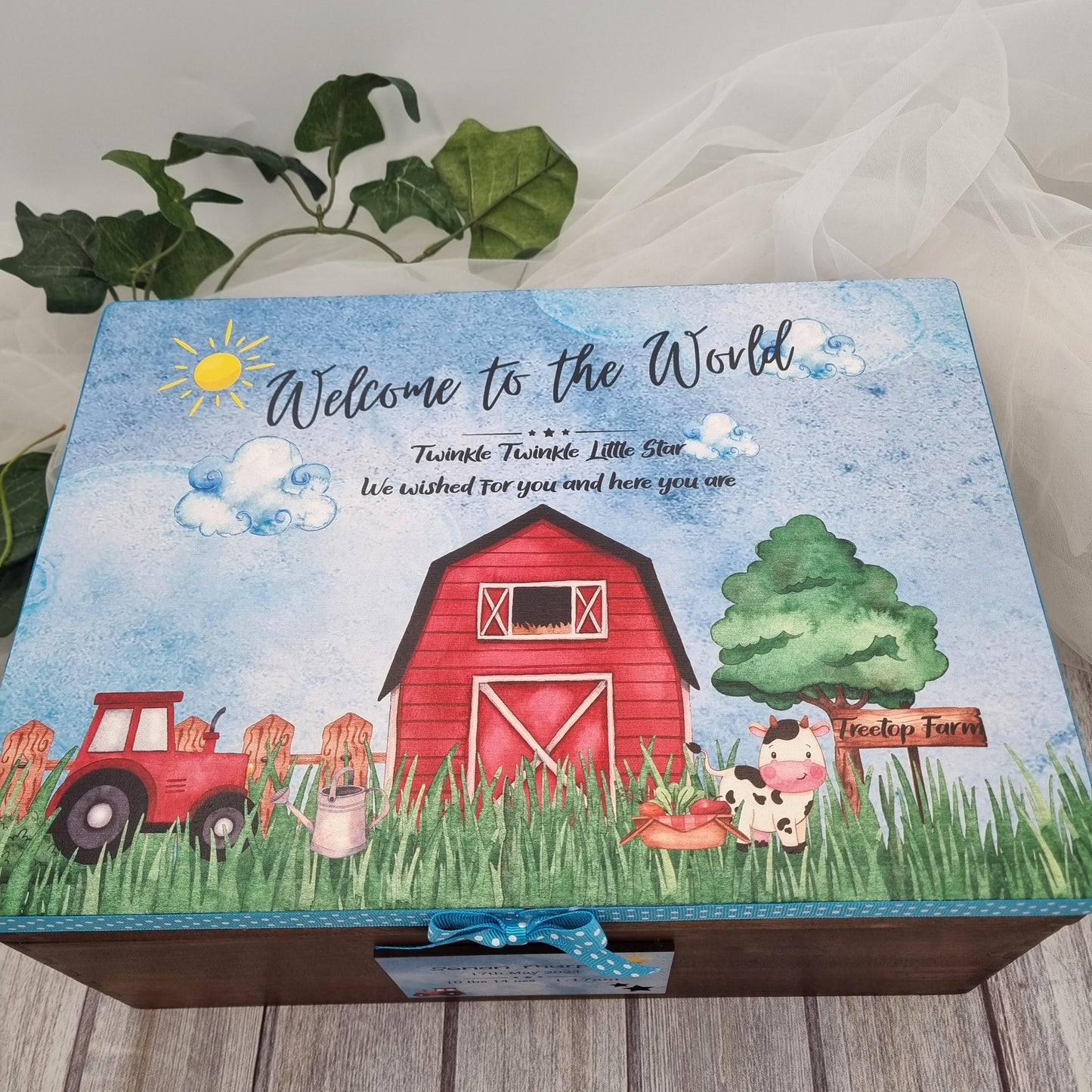 Farm Wooden Keepsake Box