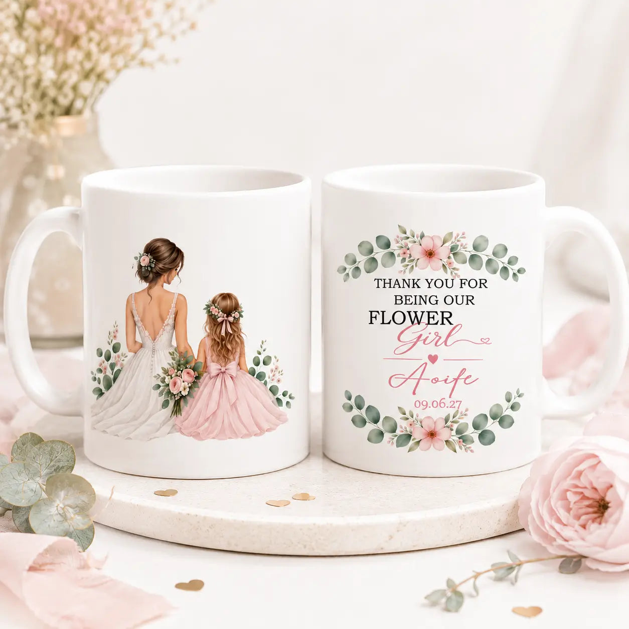 Personalised Flower Girl Mug | Wedding Thank You Gift