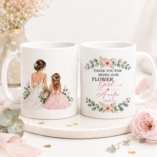 Personalised Flower Girl Mug | Wedding Thank You Gift