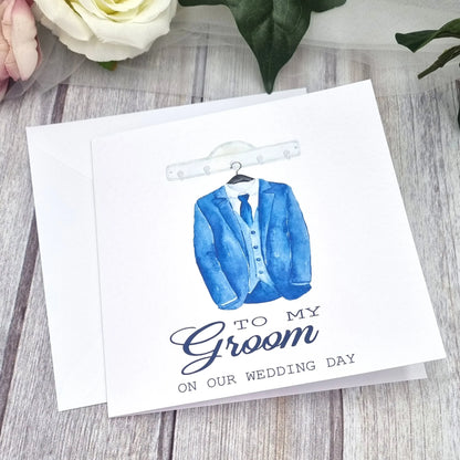 personalised groom wedding card to my groom on our wedding day ireland gift card