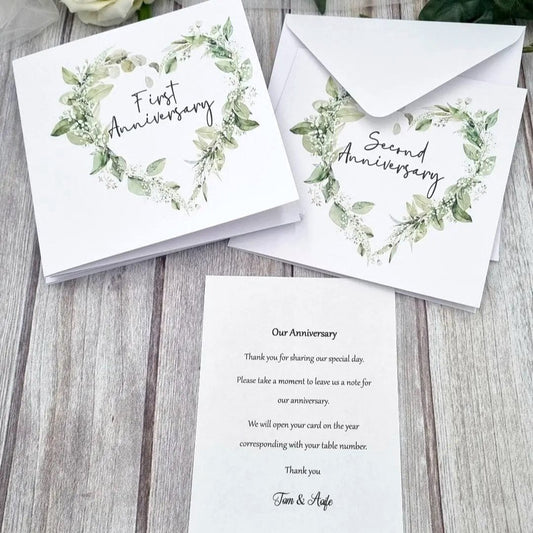 Anniversary Table Cards