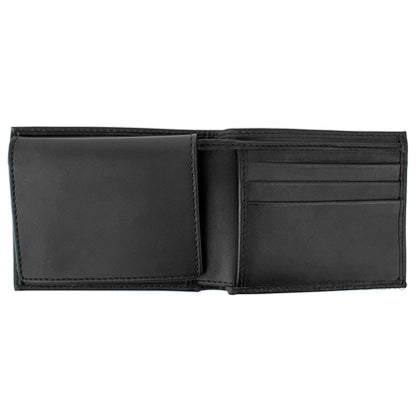 black real leather wallet open with card slots wedding gift for groom groomsmen Ireland

