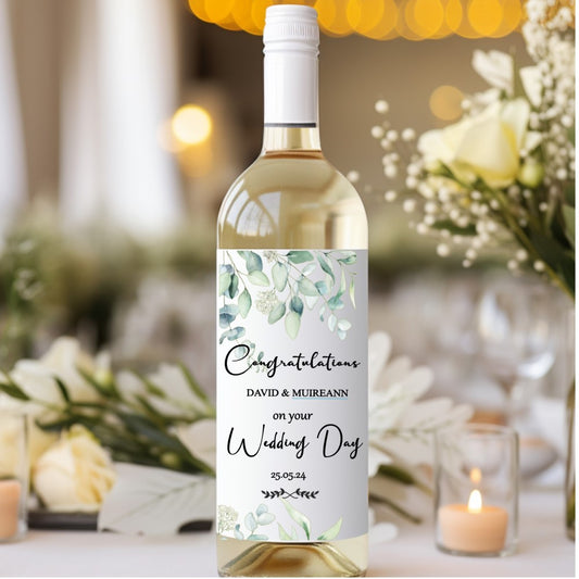 Personalised Wine Bottle Labels for Weddings