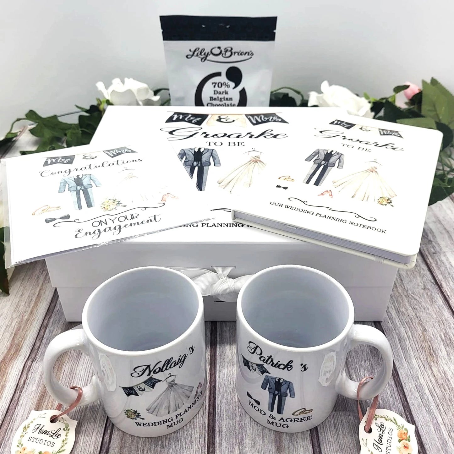 Personalised Engagement Gift Set | Irish Made Engagement Gifts for Couples