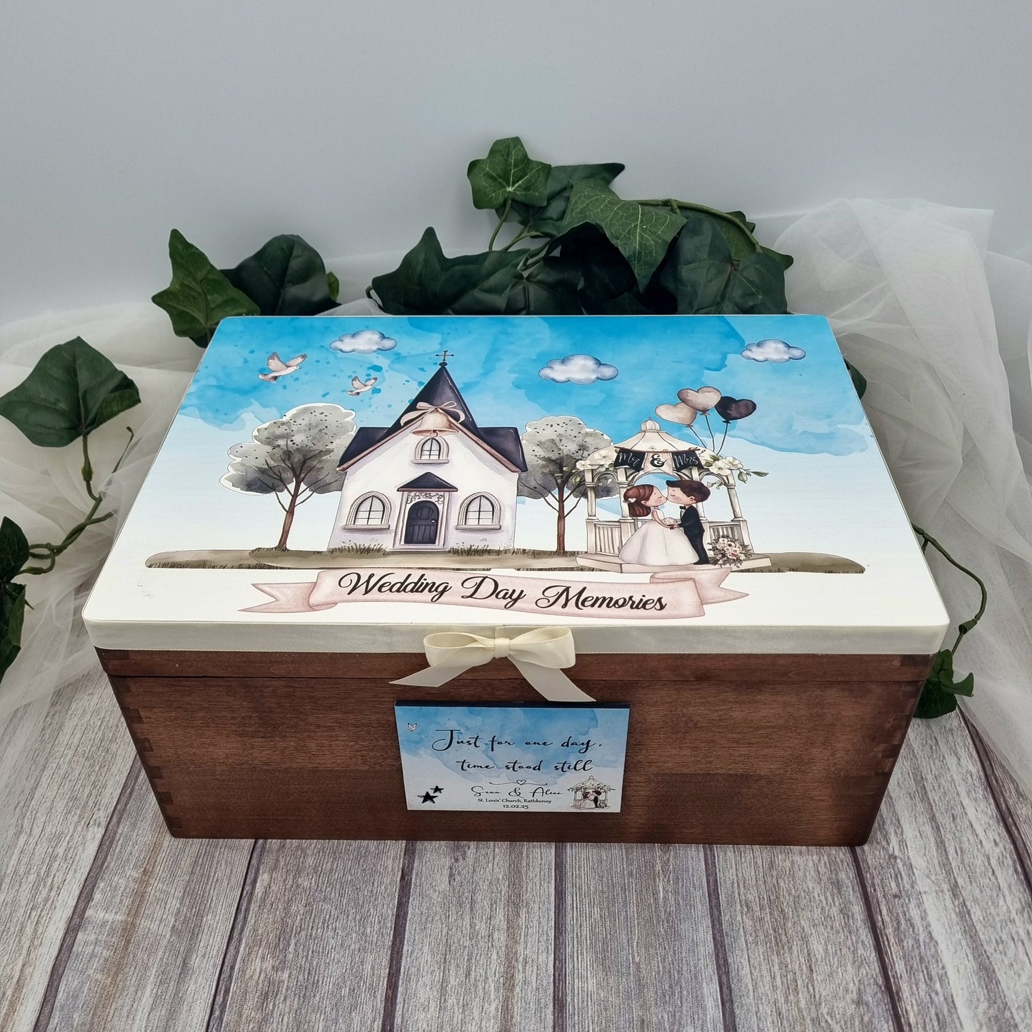 Custom wedding storage box handmade in Ireland