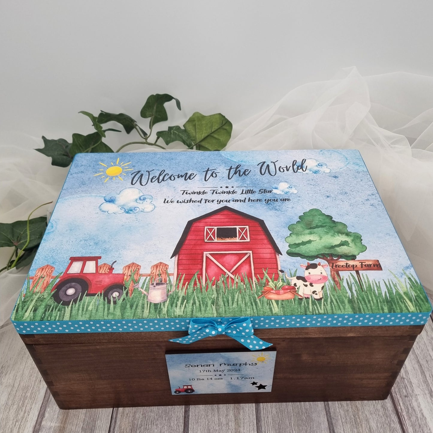 Farm Wooden Keepsake Box