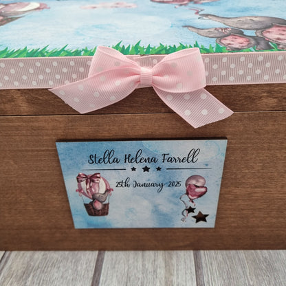 Personalised Baby Elephant Keepsake Box