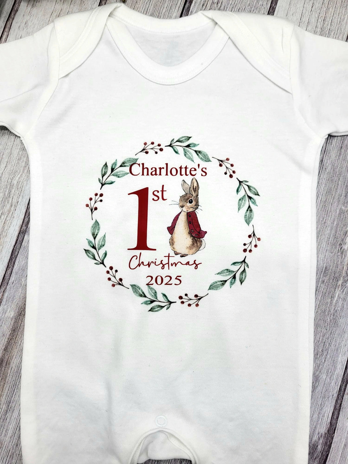Personalised Christmas Babygro