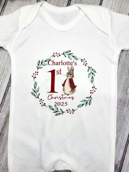 Personalised Christmas Babygro