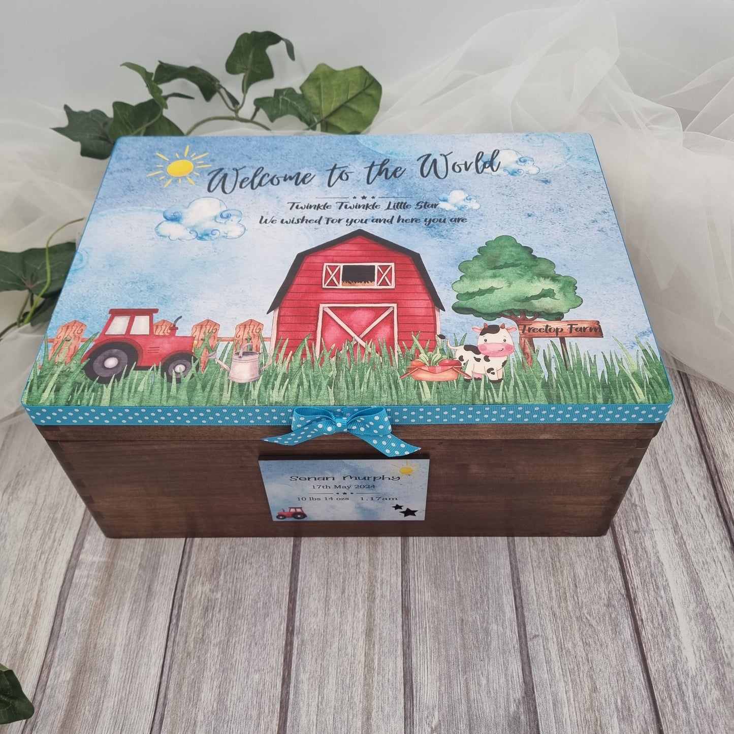 Farm Wooden Keepsake Box