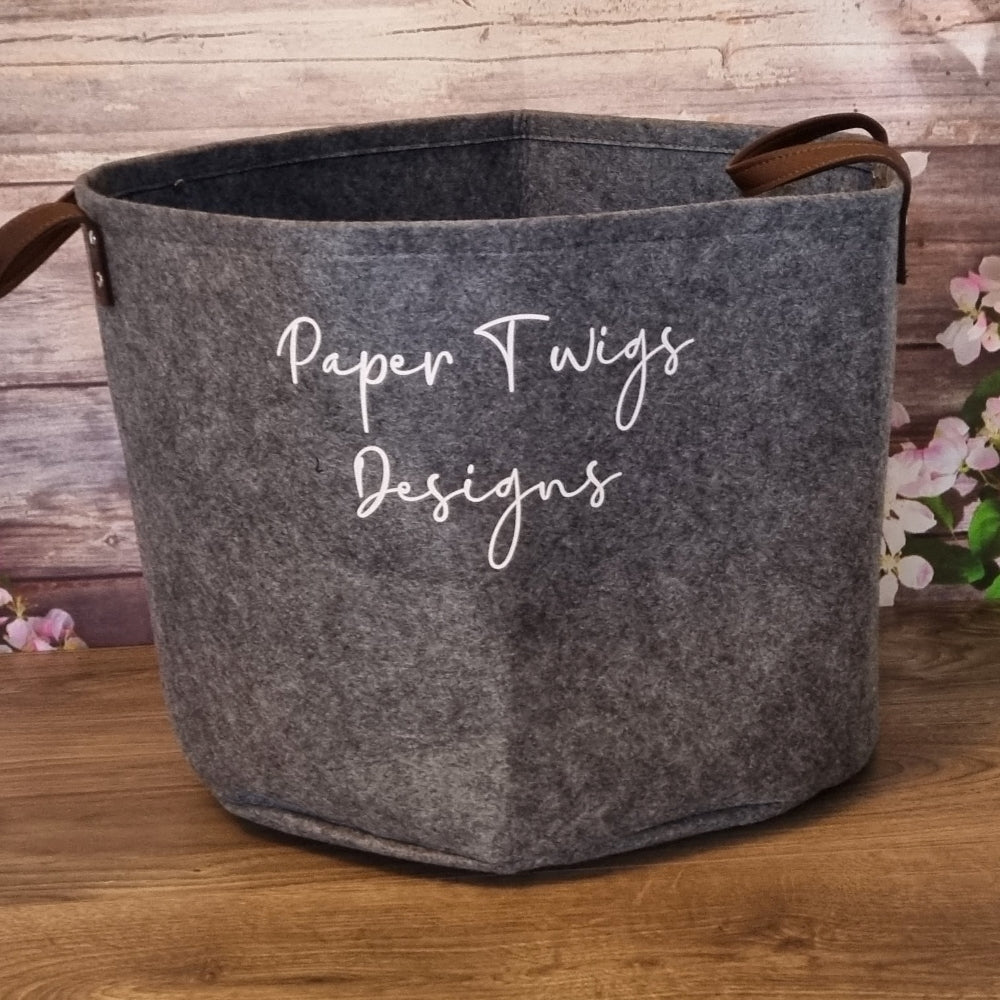 Large felt storage tote thirty online one