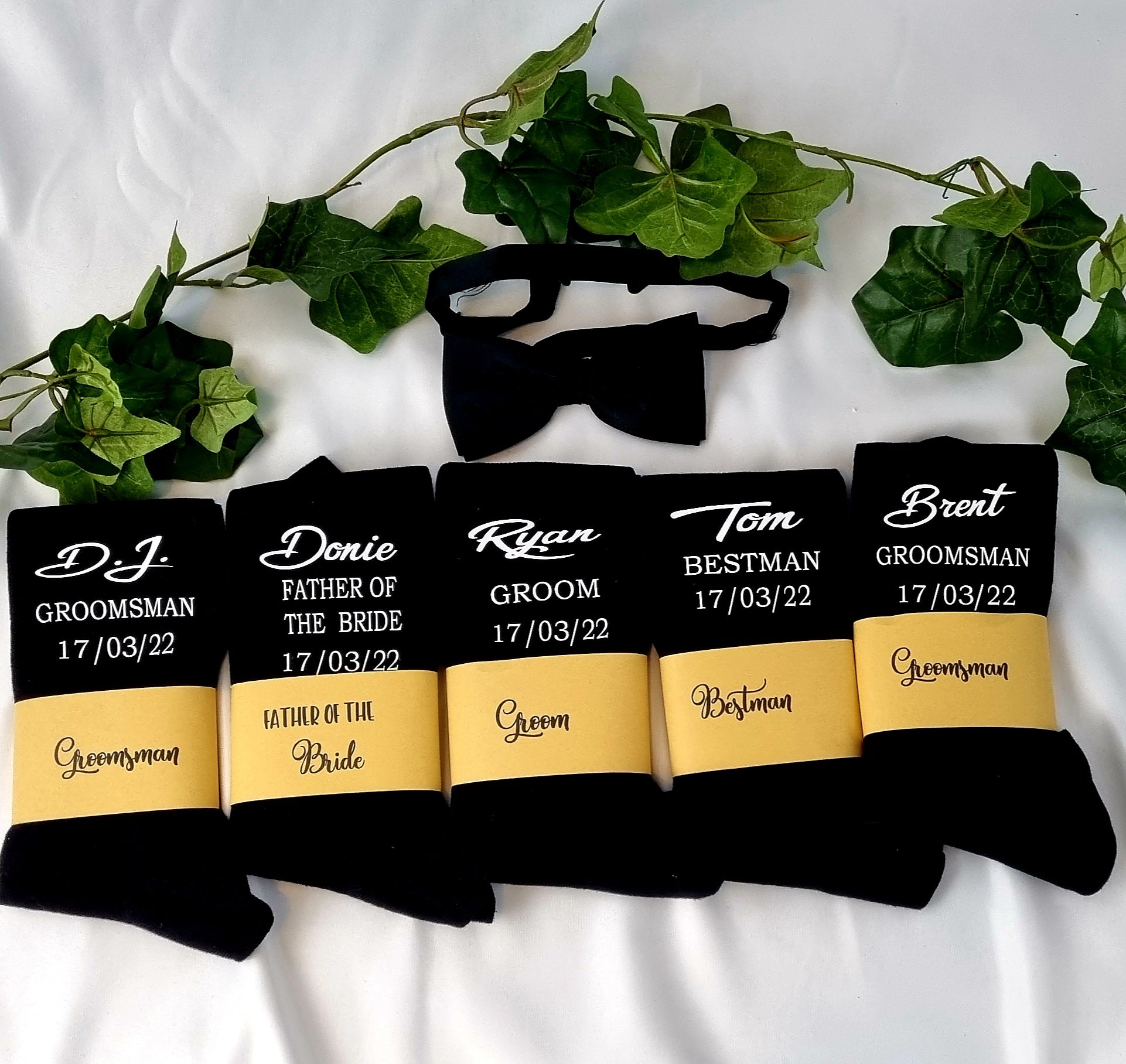 In case of cold feet personalised socks for your groom and groom party