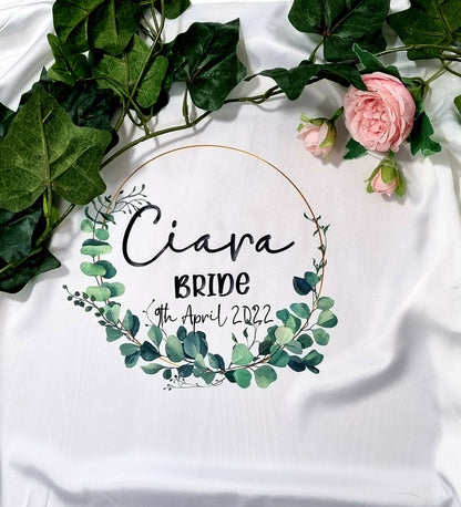 Wreath Design Personalised Wedding Robes