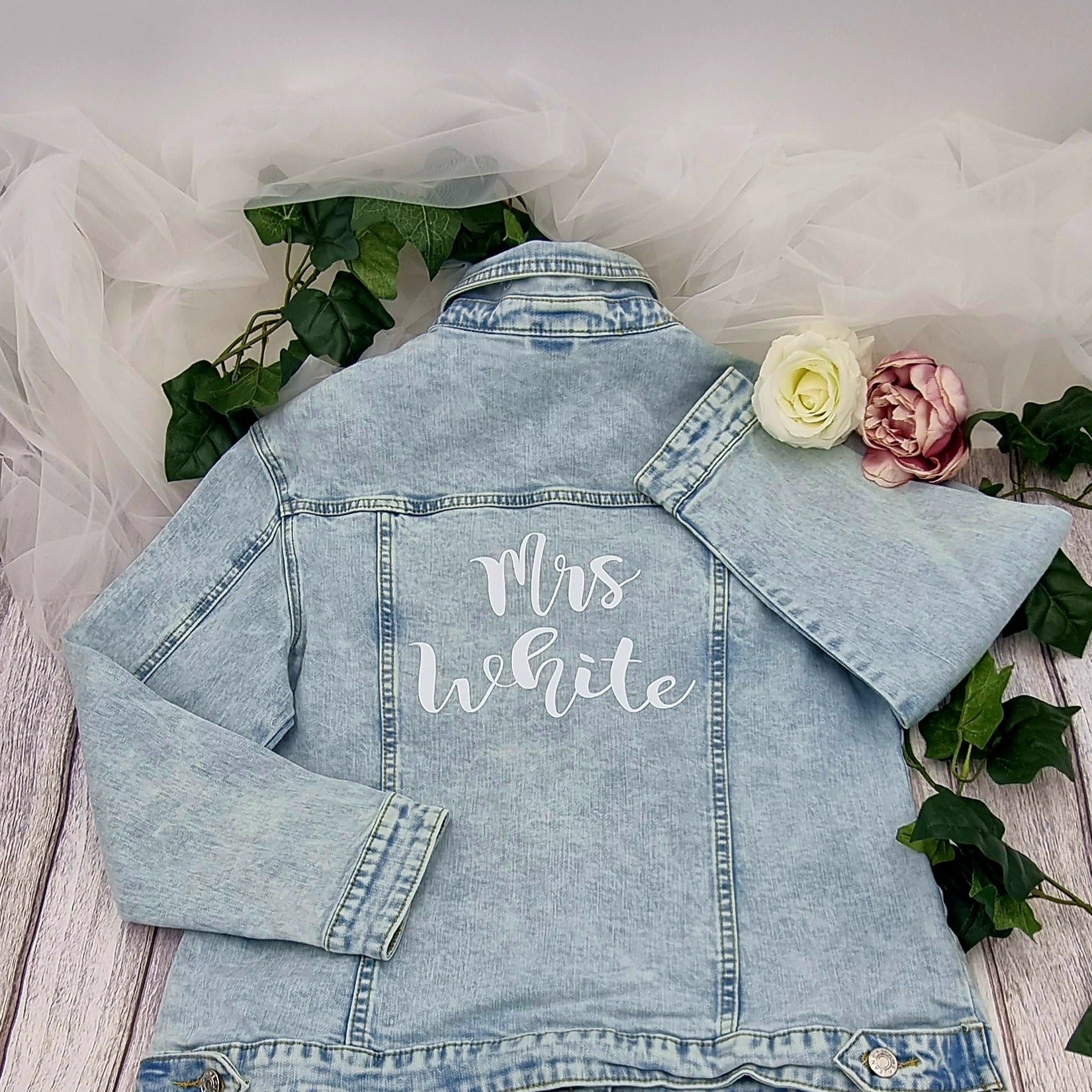 Bridal party denim on sale jackets