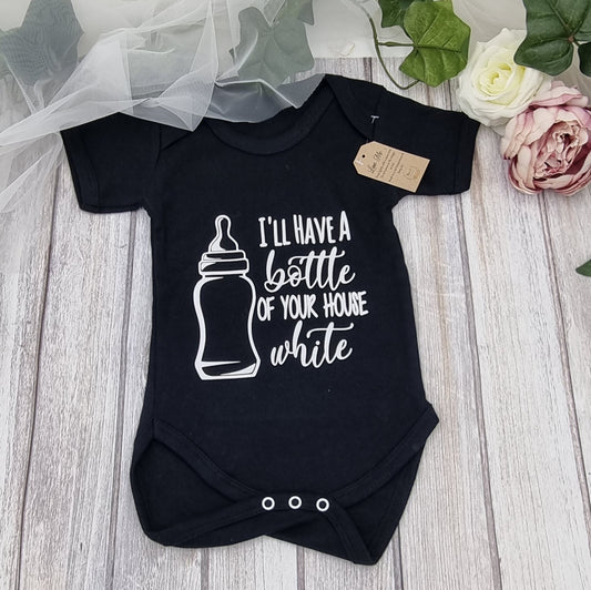 Funny Slogan Black Baby Vest