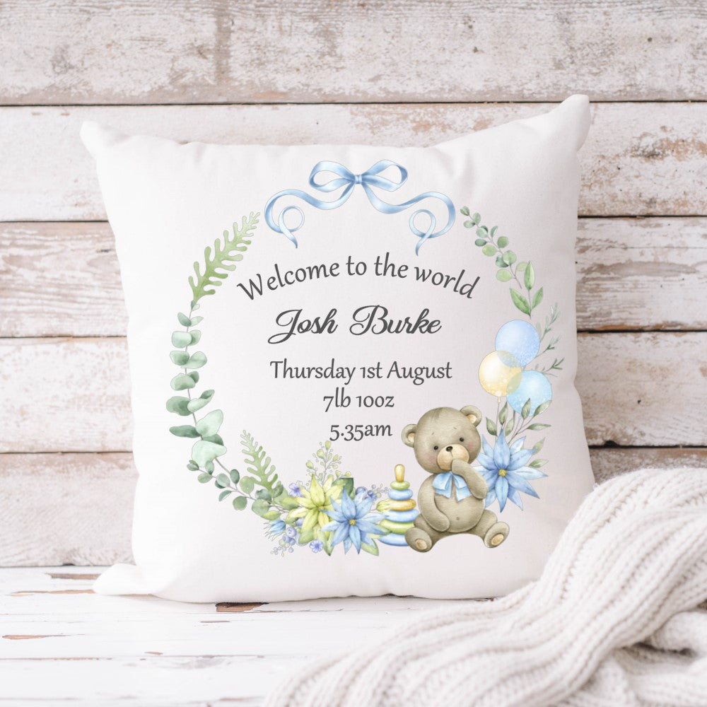 Baby boy outlet cushion