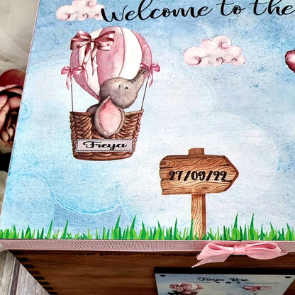 Personalised Baby Elephant Keepsake Box