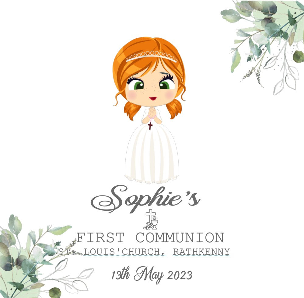 Personalised First Communion Keepsake Box HanaLee Studios Hana