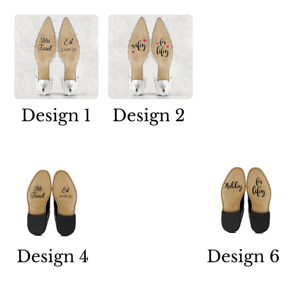 Wedding Shoe Decals