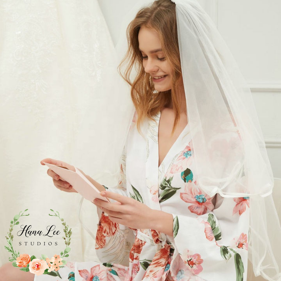 Floral Pattern Bridal Robes